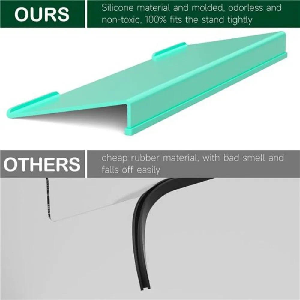Ergonomic acrylic keyboard stand green computer desk riser typing wrist support